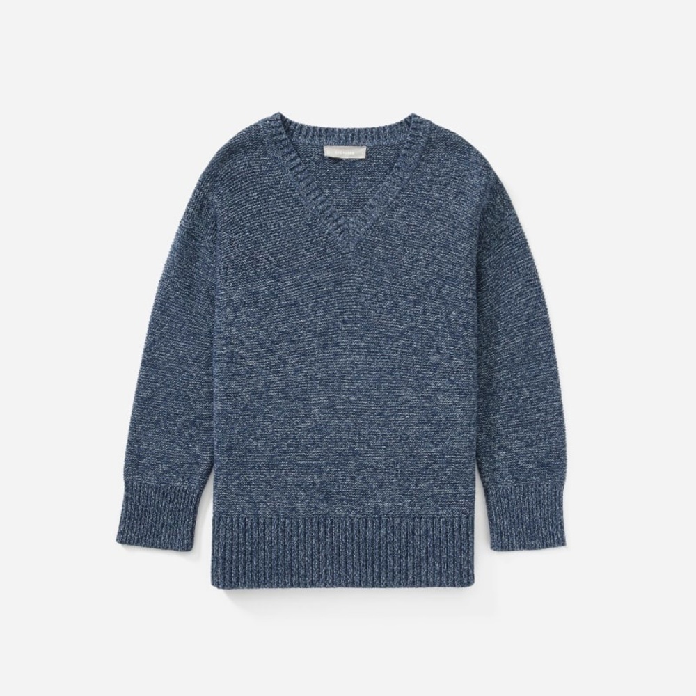 Everlane The Link-Stitch V-Neck Sweater Size Small